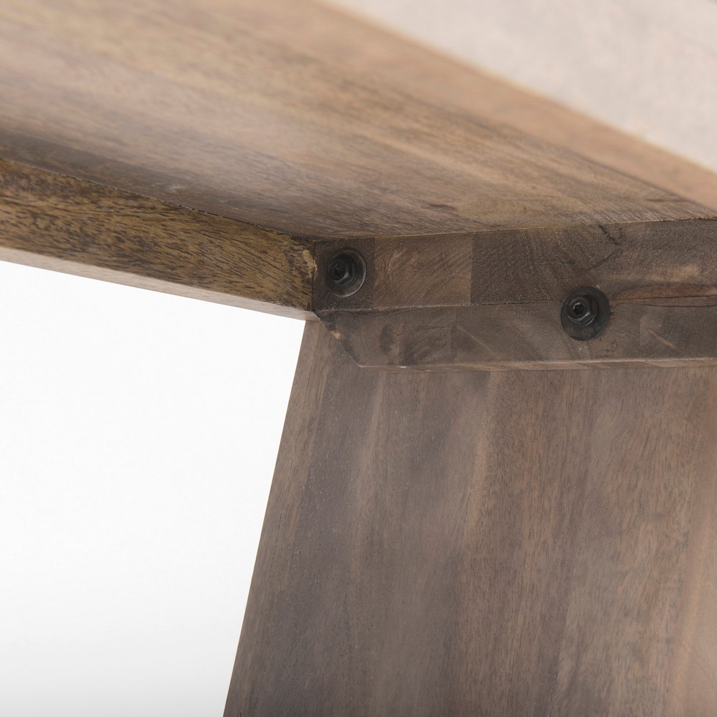 Elaine Bench Cream Fabric | Brown Wood - benches