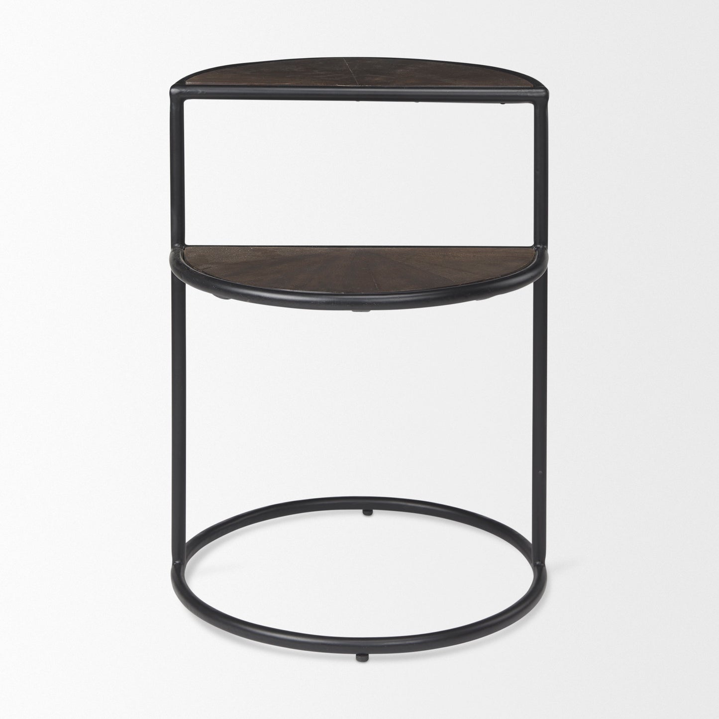 Arlo End Side Table Dark Brown Wood | Black Metal - end-and-side-tables