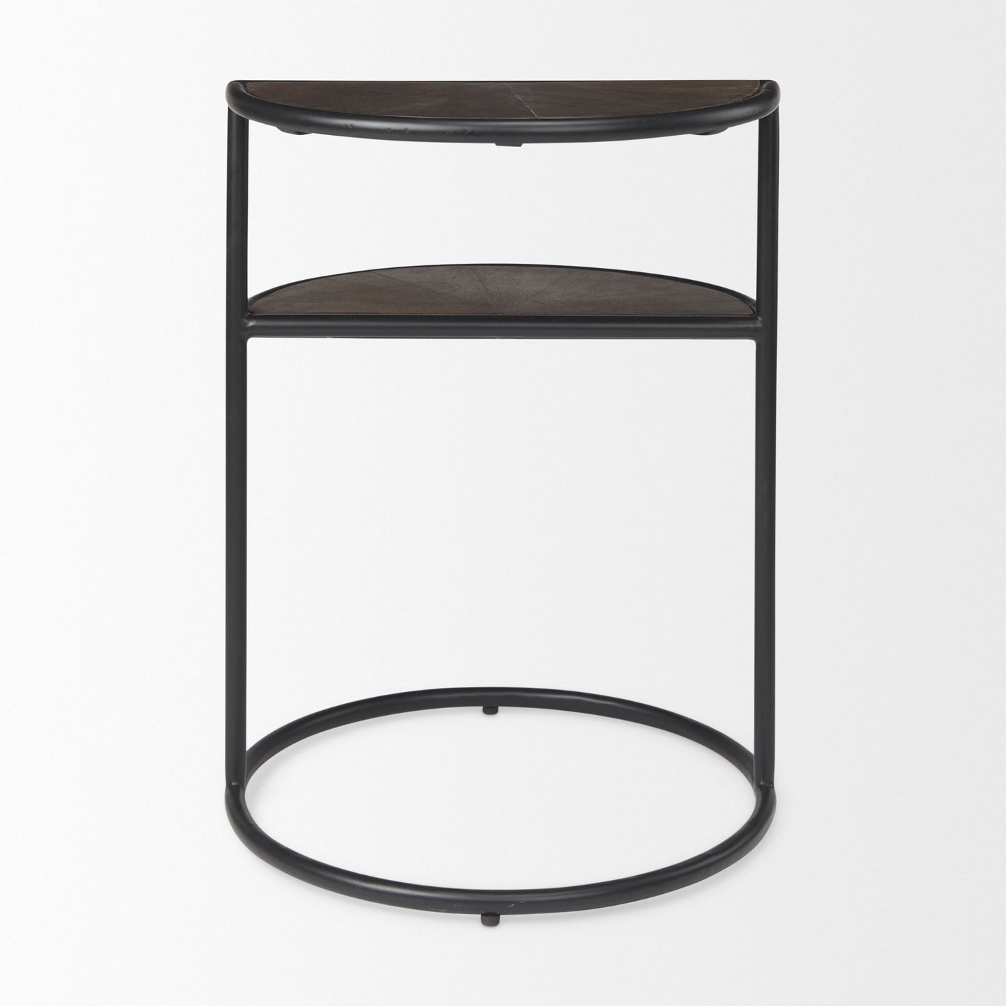 Arlo End Side Table Dark Brown Wood | Black Metal - end-and-side-tables