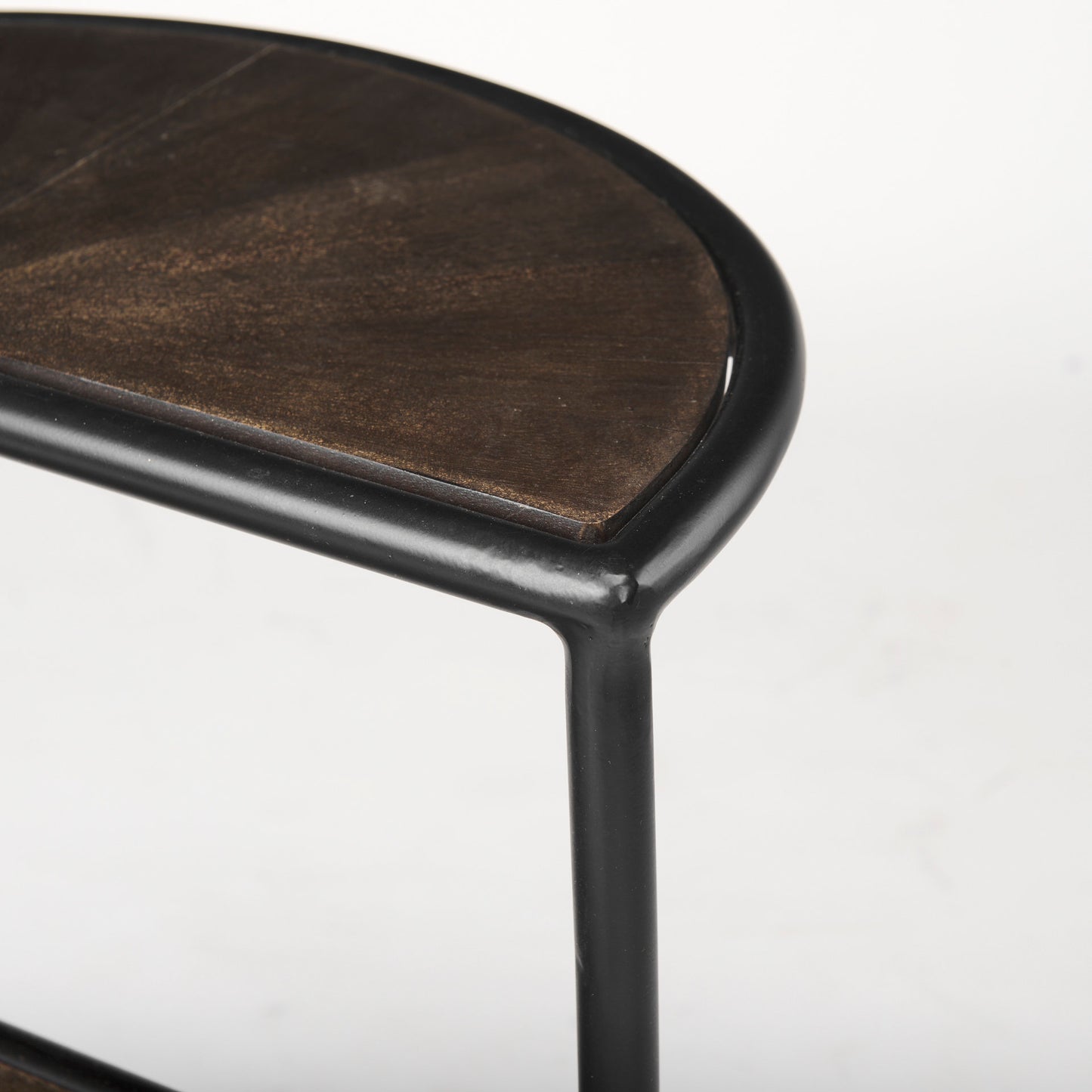 Arlo End Side Table Dark Brown Wood | Black Metal - end-and-side-tables