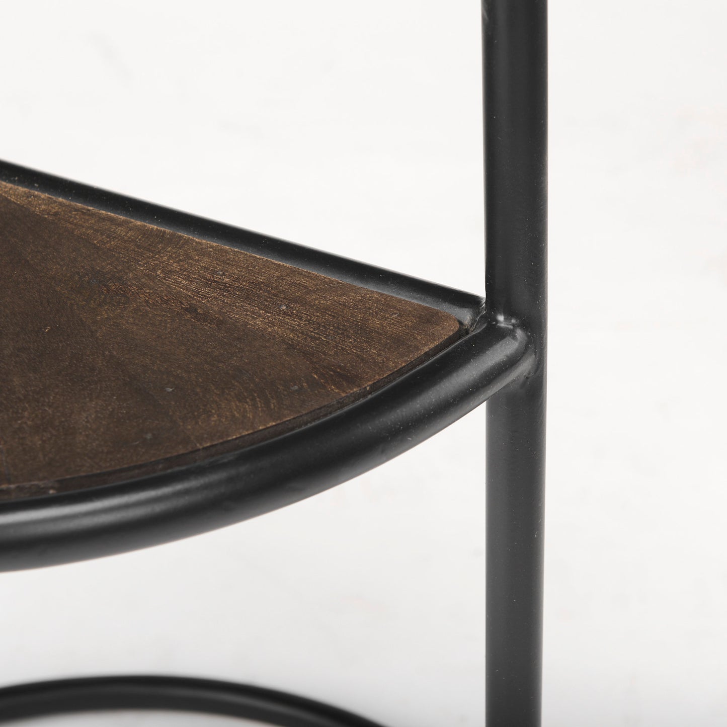 Arlo End Side Table Dark Brown Wood | Black Metal - end-and-side-tables