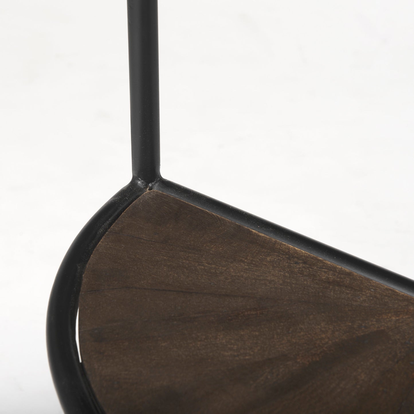 Arlo End Side Table Dark Brown Wood | Black Metal - end-and-side-tables