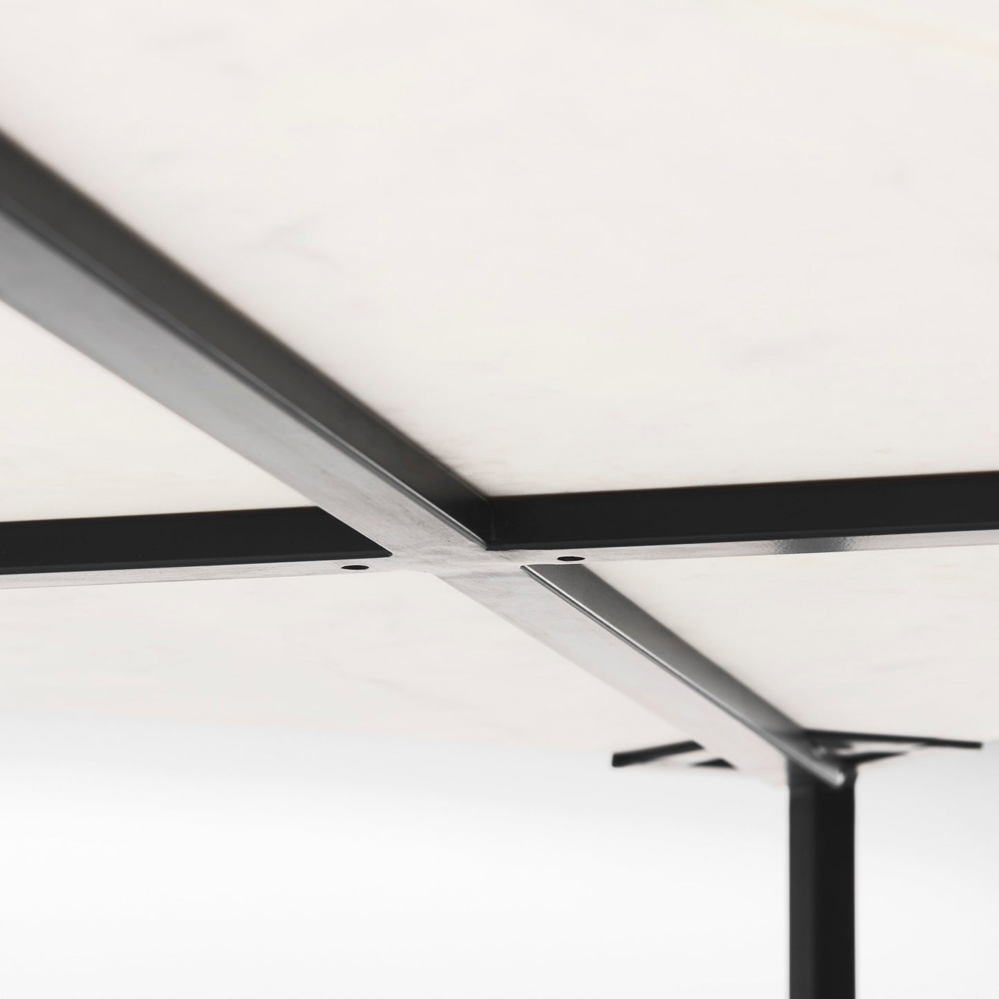 Lucas Coffee Table White Marble | Black Metal - coffee-tables