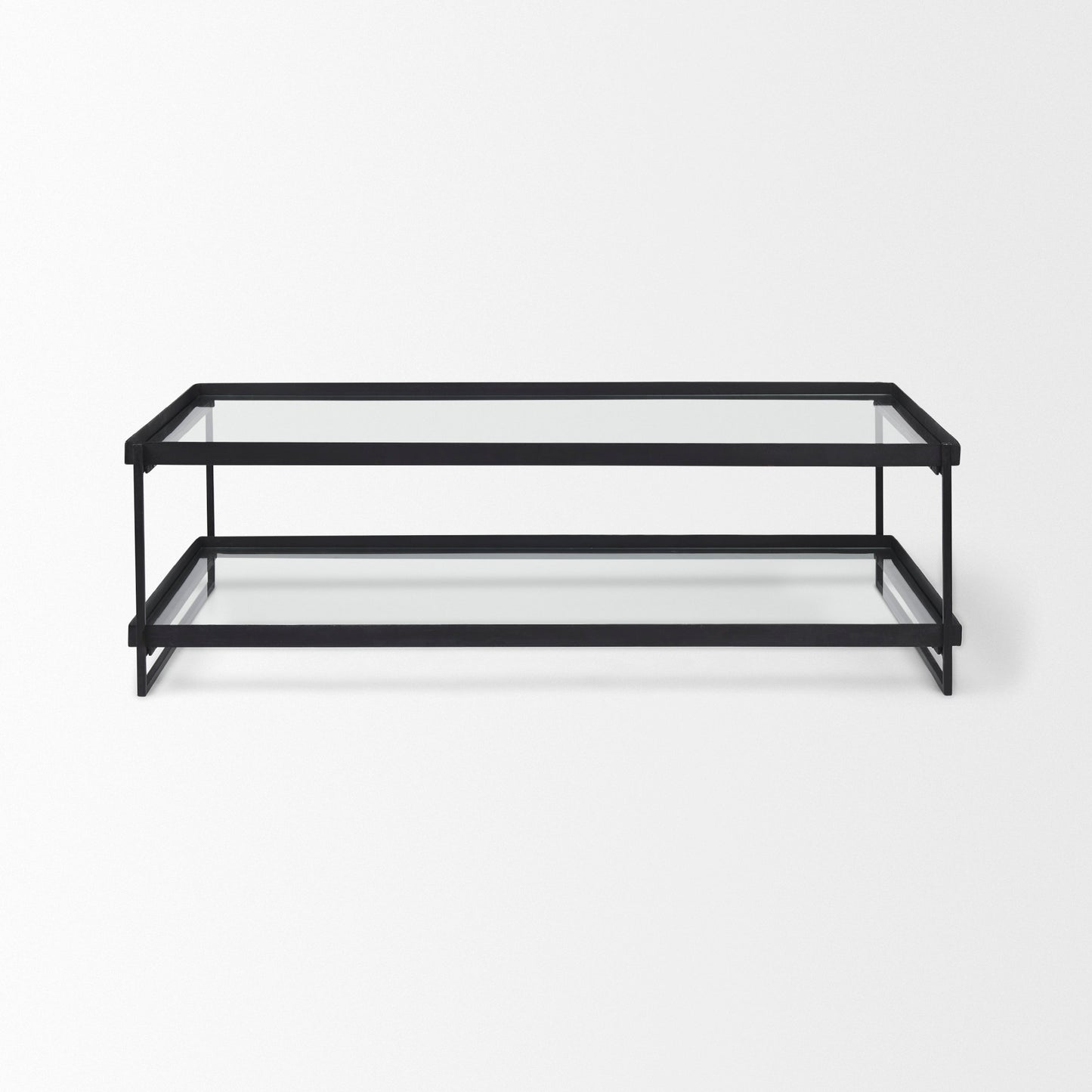 Trey Coffee Table Black Metal | Glass - coffee-tables