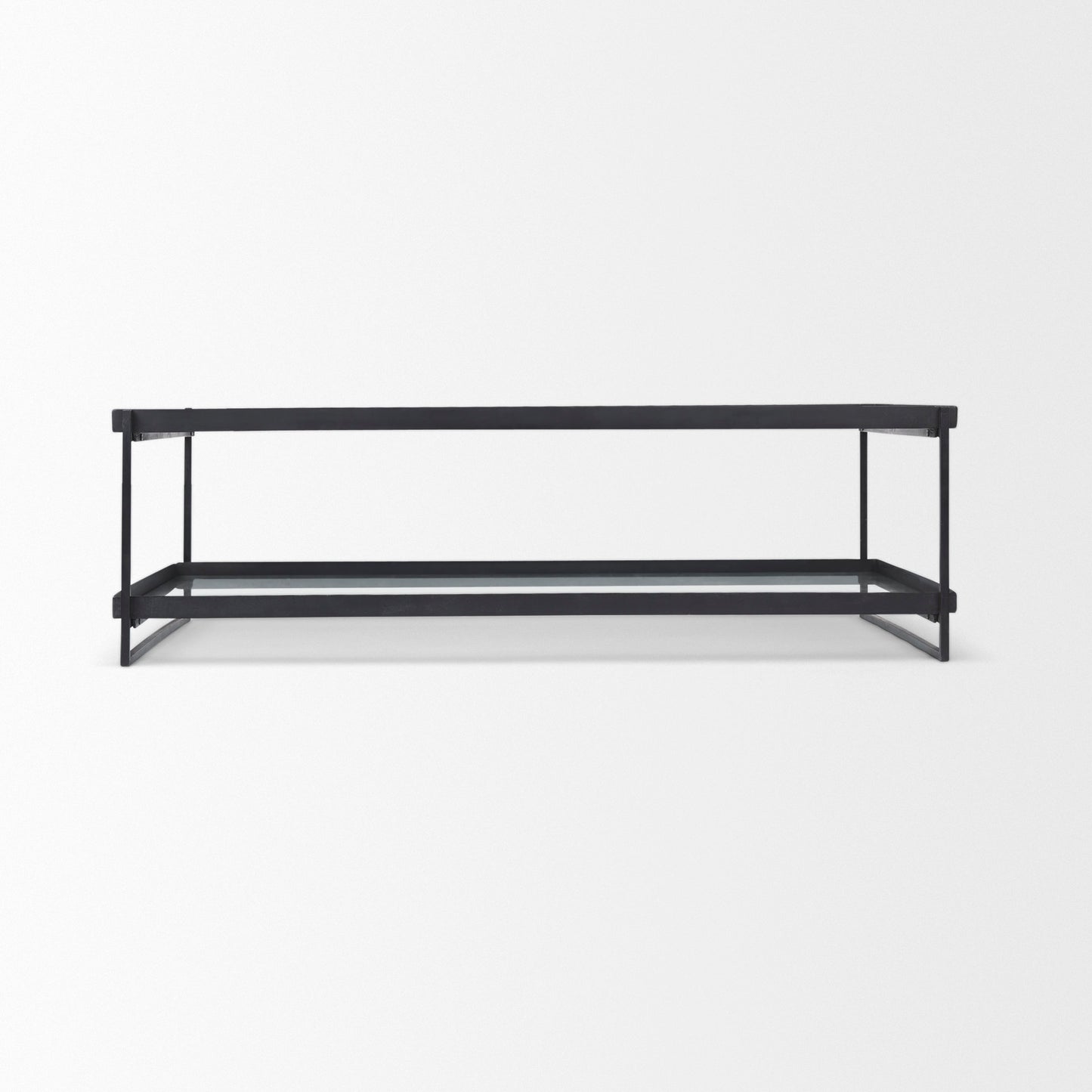Trey Coffee Table Black Metal | Glass - coffee-tables