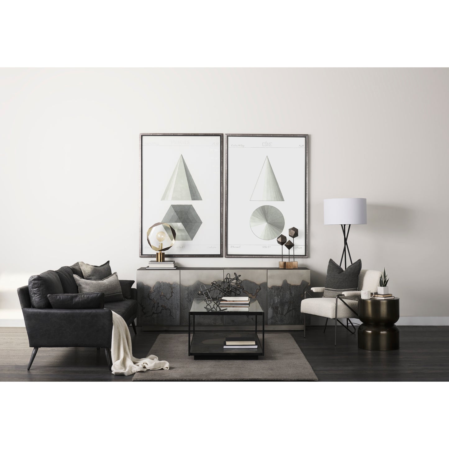 Vicunya Accent Chair Cream Boucle | Brown Metal - accent-chairs