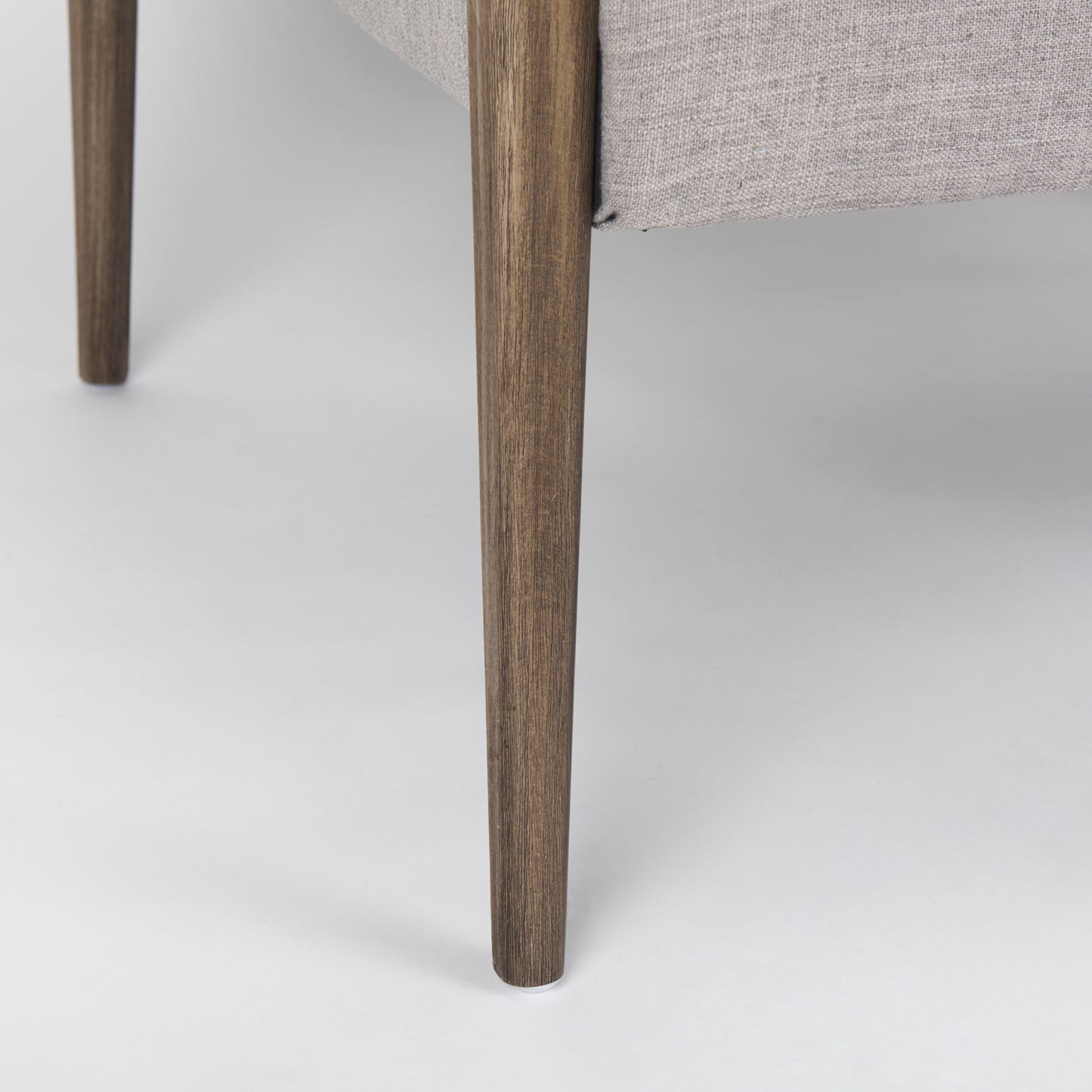 Palisades Gray Fabric w/ Brown Wood Frame Accent Chair