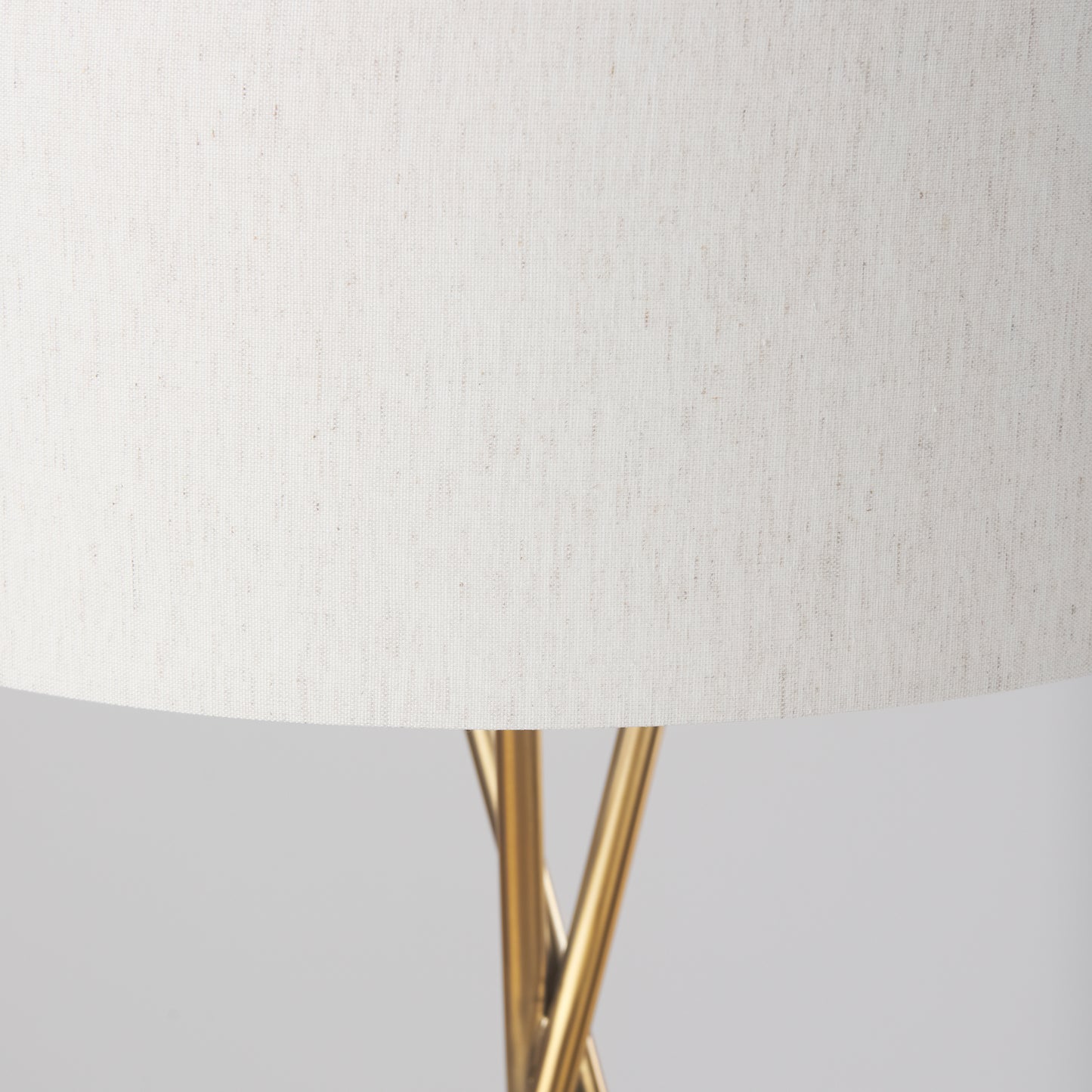 Ambrose Floor Lamp Gold Metal | Cream Shade - floor-lamps