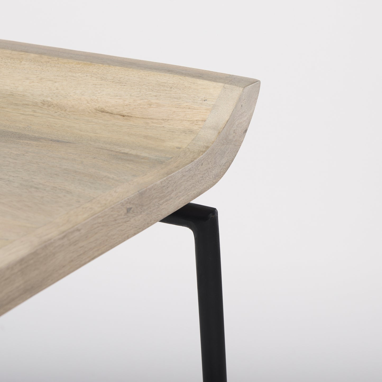 Givens Bar Counter Stool Natural Wood | Black Metal | Counter - bar-stools