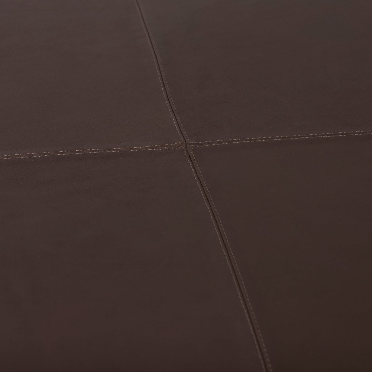 Minara Ottoman Dark Brown Leather - ottoman-and-poufs