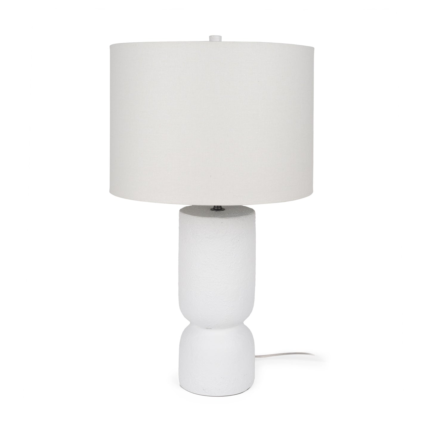 Everly Table Lamp White Cement | White Shade - table-lamps