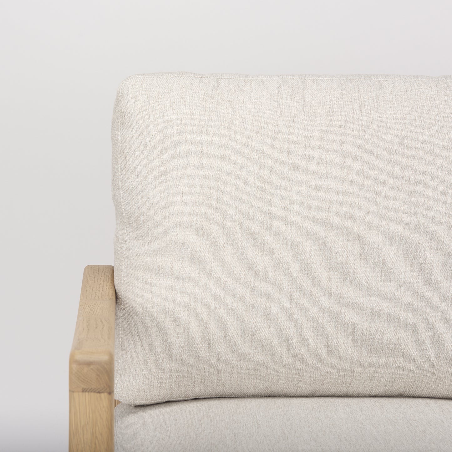 Raeleigh Accent Chair Cream Fabric | Light Brown Wood - accent-chairs
