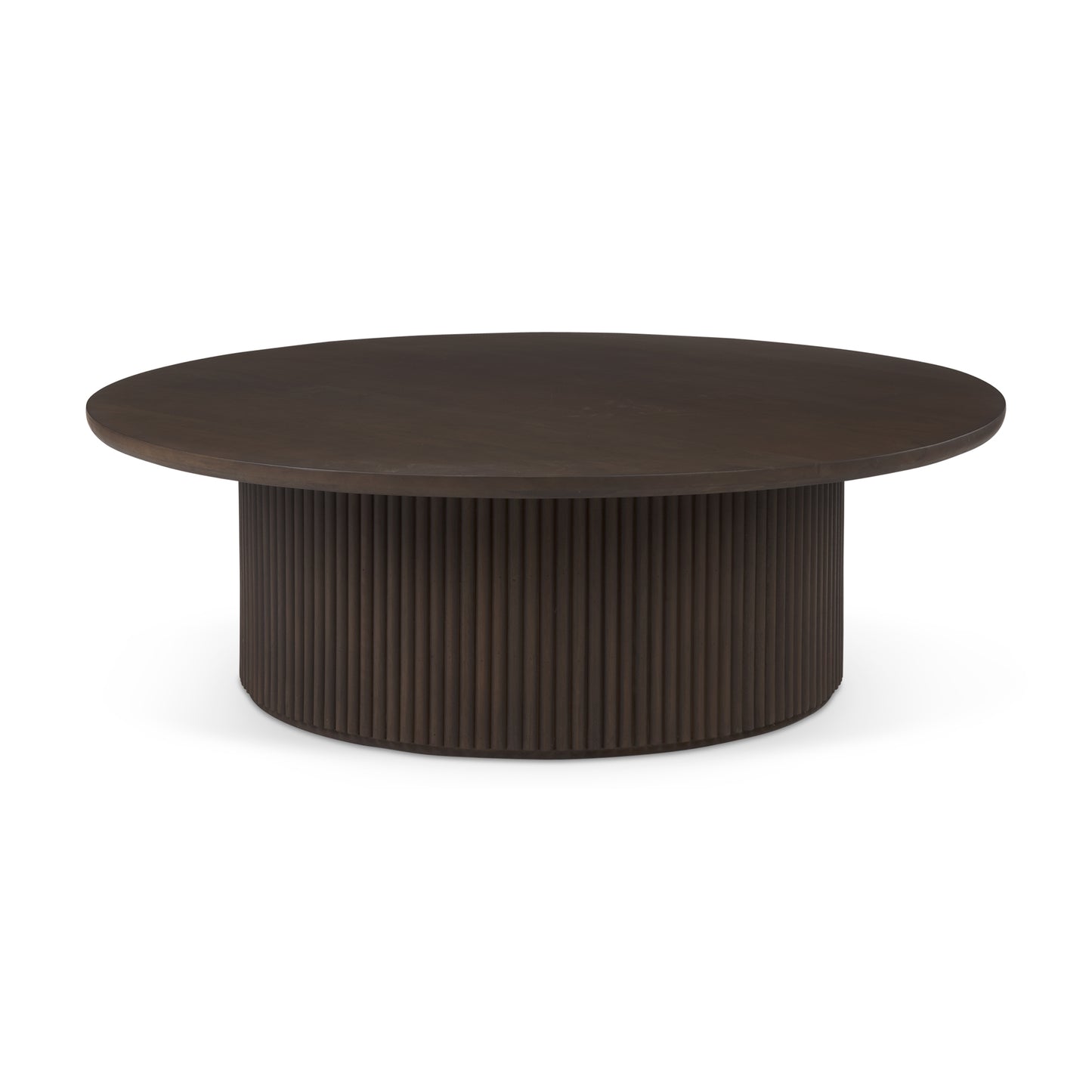 Terra Round Coffee Table Dark Brown Wood - coffee-tables