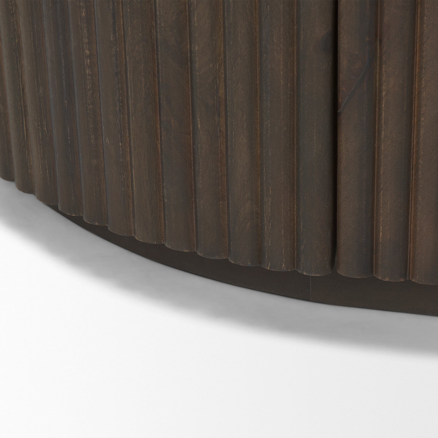 Terra 72L x 18W x 32H Dark Brown Wood Fluted Sideboard