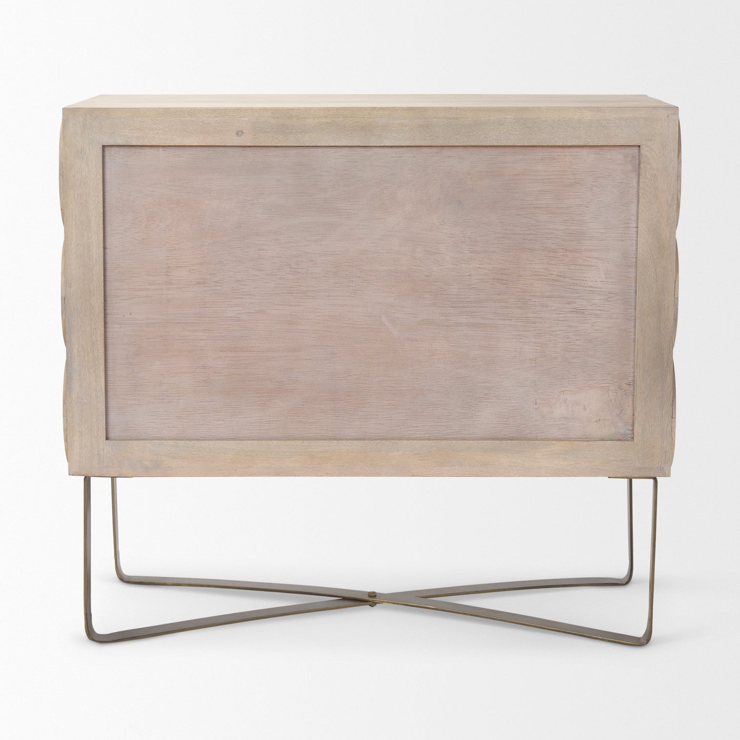 Excelsior Accent Cabinet Light Brown Wood | Gold Metal - acc-chest-cabinets