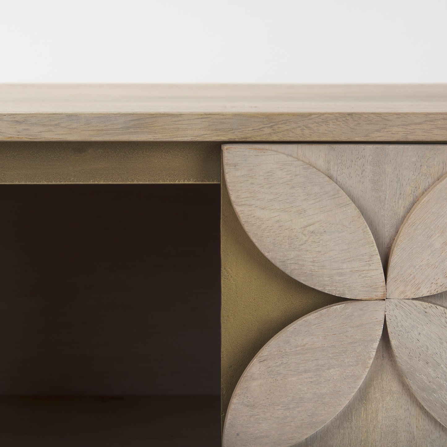 Excelsior Accent Cabinet Light Brown Wood | Gold Metal - acc-chest-cabinets