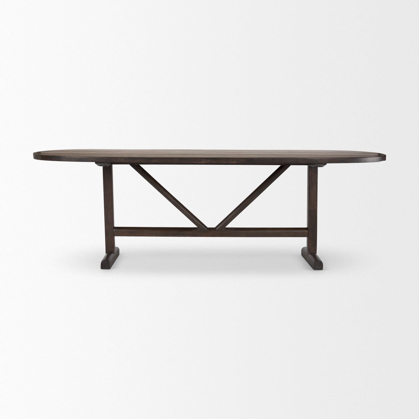 Viktor Dining Table Dark Brown Wood | 94L - dining-table