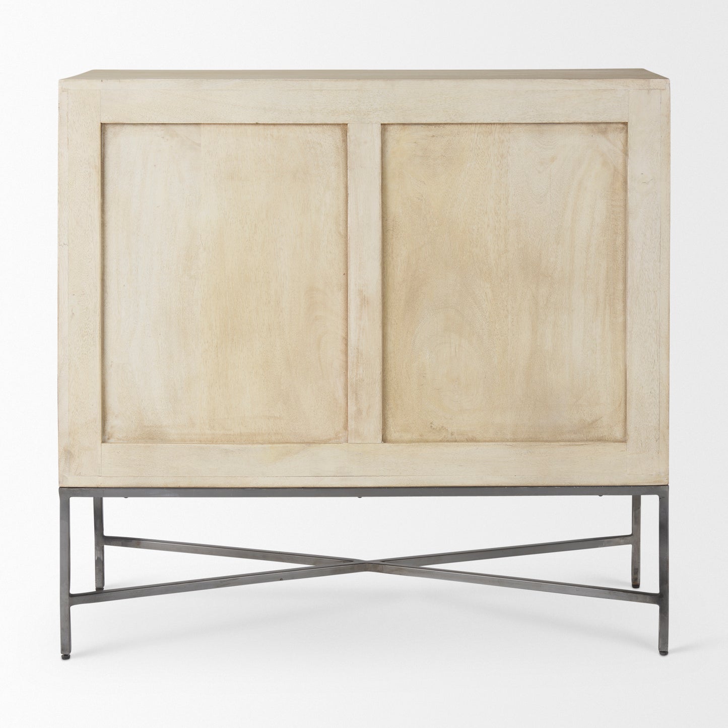Hogarth Accent Cabinet Blonde Wood | Silver Metal - acc-chest-cabinets