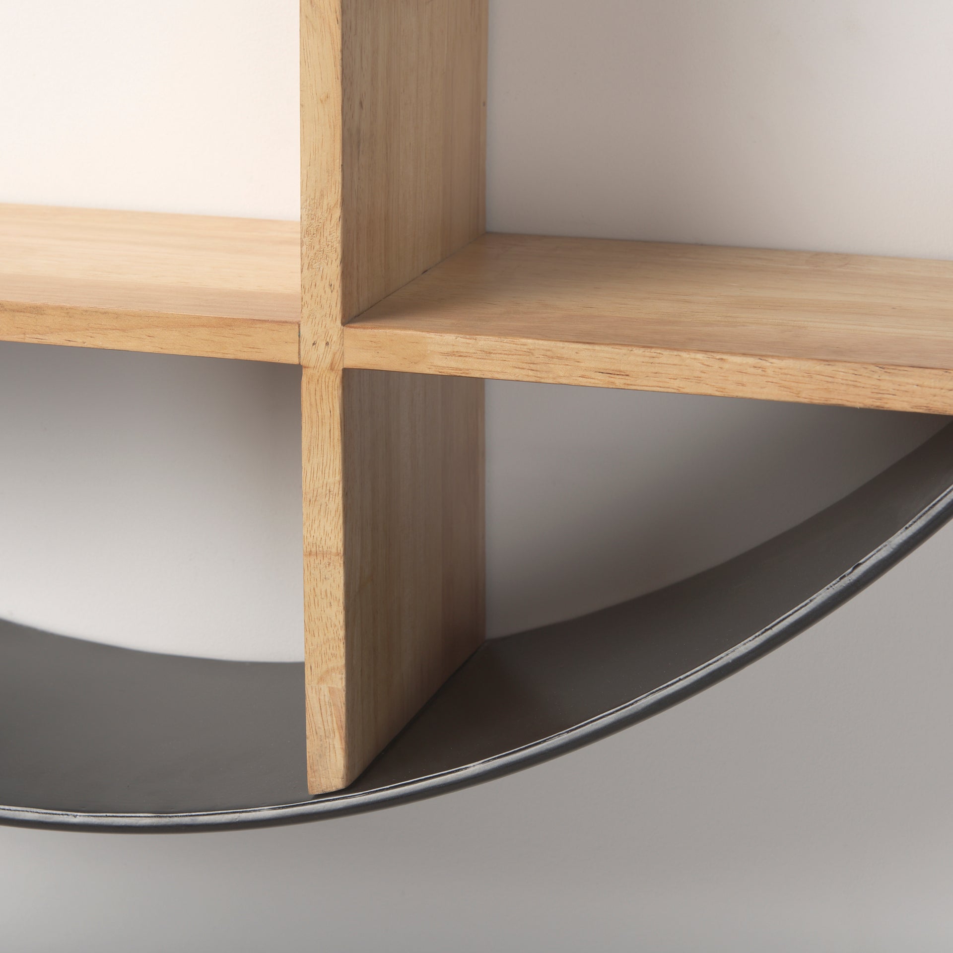 Hector Wall Shelf Brown Wood | Black Metal - wall-furniture