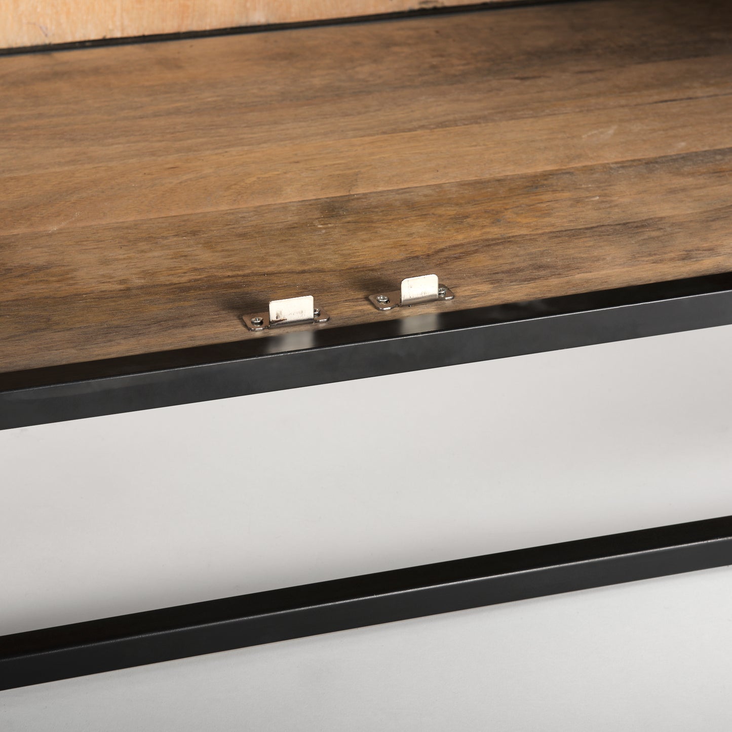 Sloan Curio Cabinet Black Wood | Black Metal - cabinets