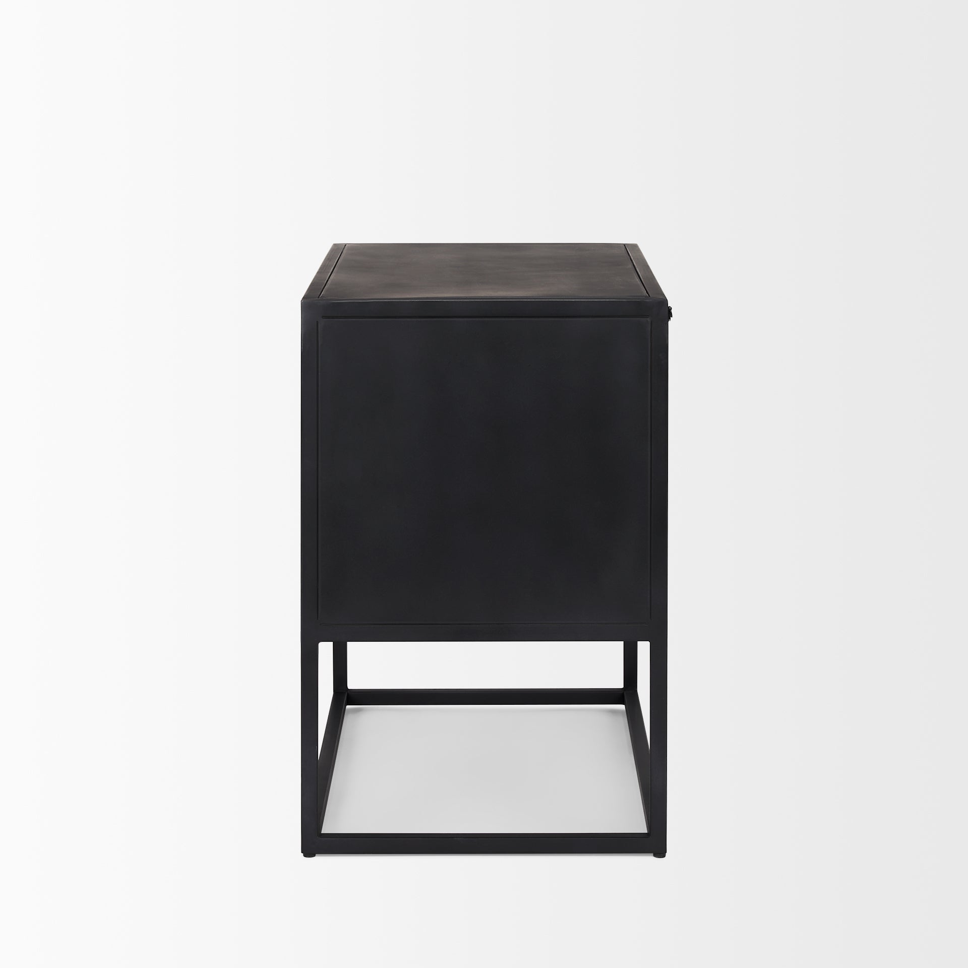 Sloan End Side Table Black Wood | Black Metal - end-and-side-tables