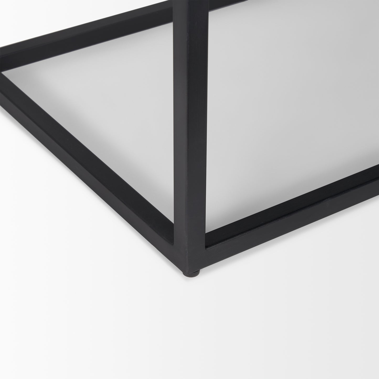 Sloan Black Wood W/Black Metal Frame Side Table