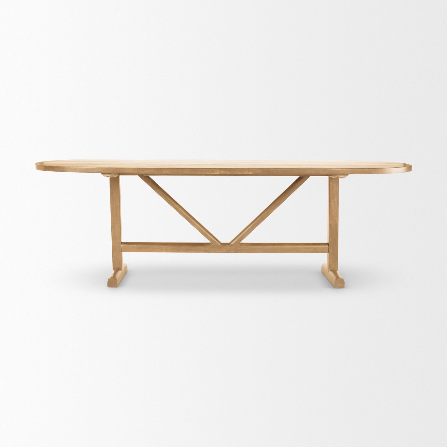 Viktor Dining Table Light Brown Wood | 94L - dining-table