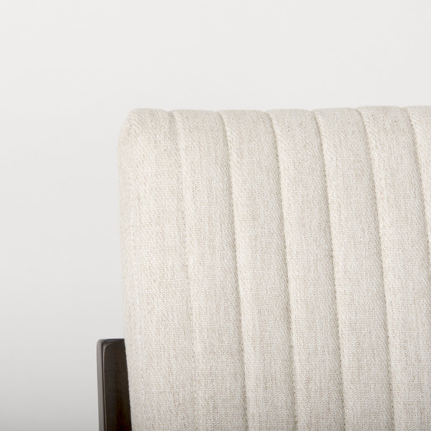 Tahoe Dining Chair Cream Fabric | Black-Brown Wood | Armless - dining-chairs
