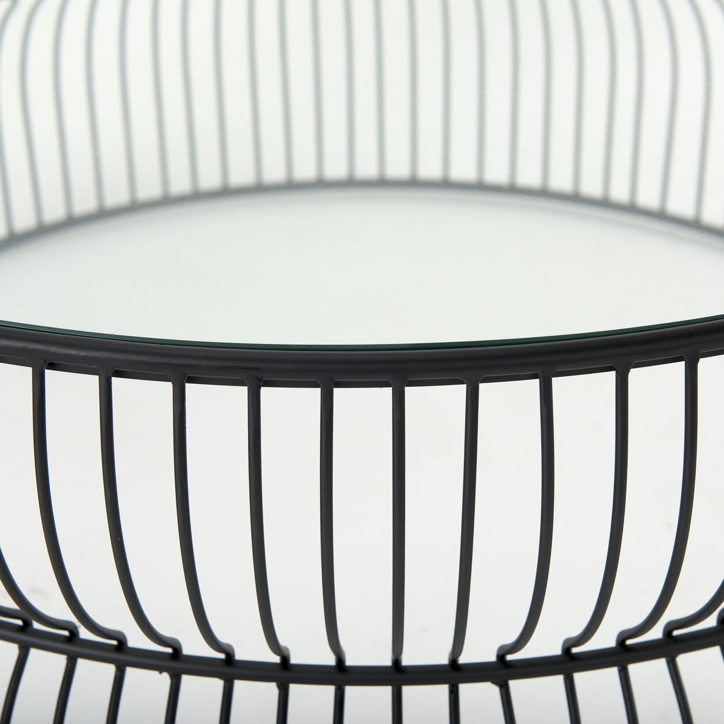 Shani Coffee Table Black Metal | Glass - coffee-tables