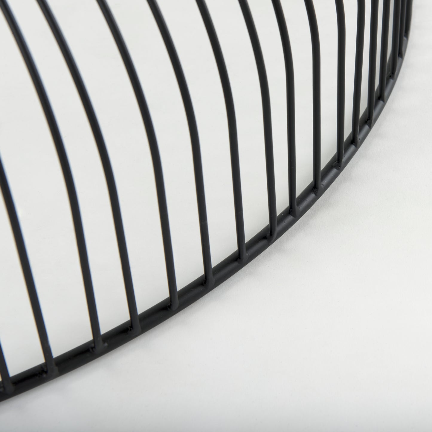 Shani Round Black Metal w/ Glass Coffee Table