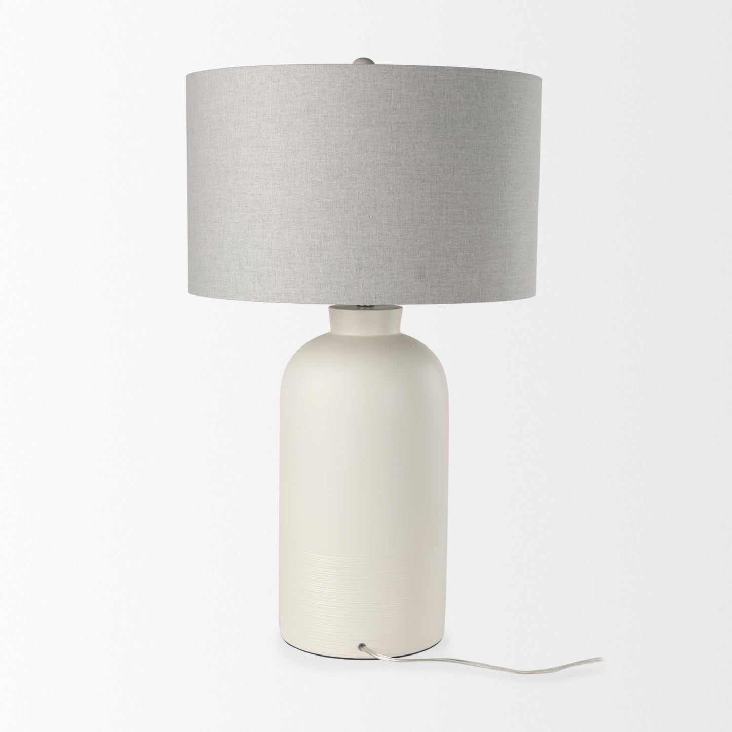 Cato Table Lamp Cream Base | White Shade - table-lamps