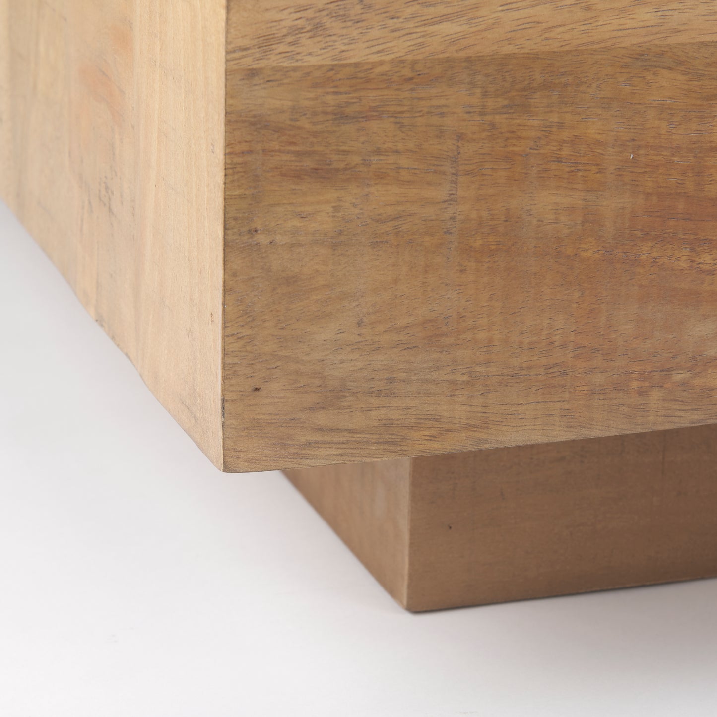 Hayden Light Brown Wood Rectangular Coffee Table