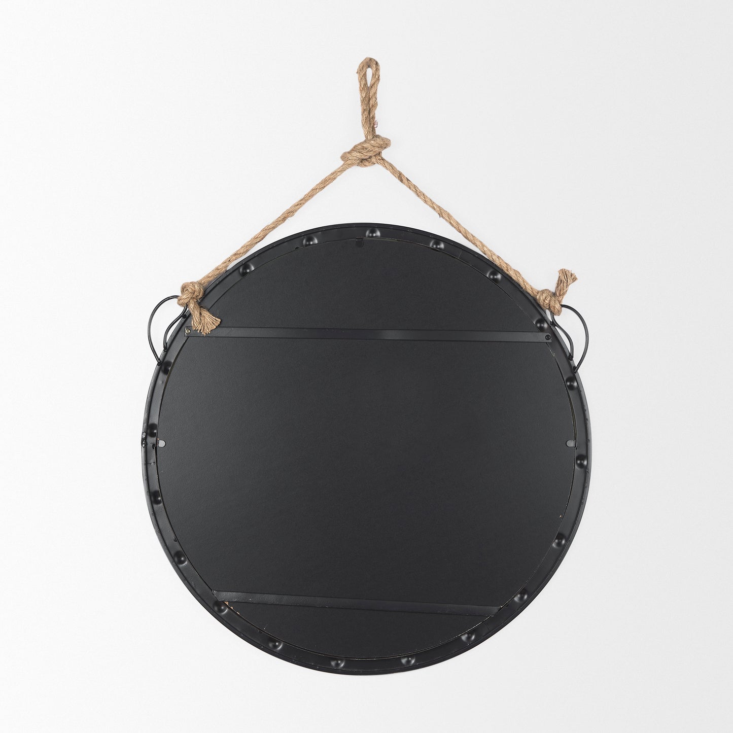 Pendula Wall Mirror Brown Metal | 27’’ - wall-mirrors-grouped