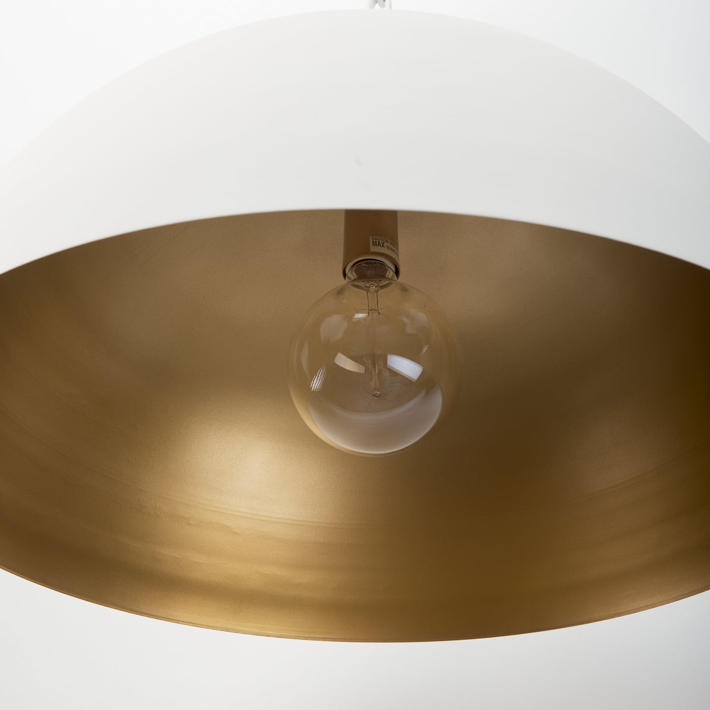 Doma 24" Round White Dome Pendant Light