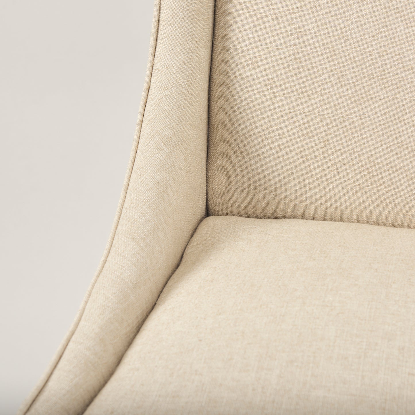 Kensington Dining Chair Medium Brown Wood | Cream Fabric - dining-chairs