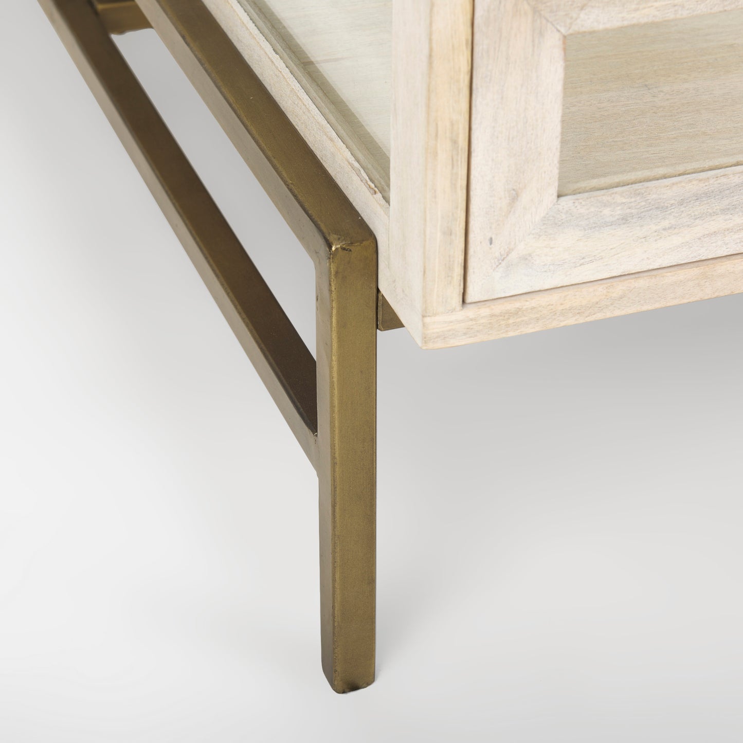 Arelius Coffee Table Series White Wood | Gold Metal | Square - coffee-tables