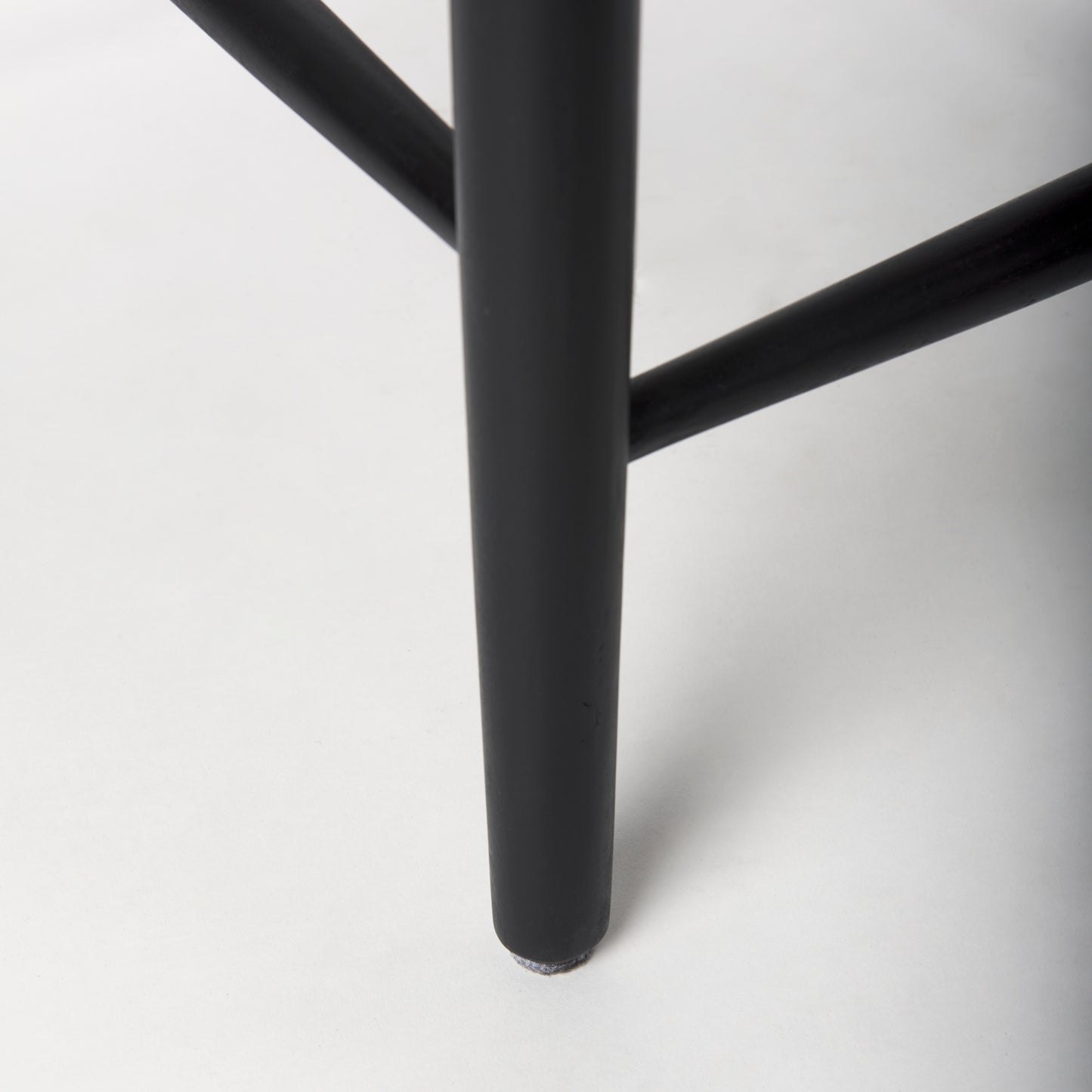 Trixie Upholstered Seat Bar Counter Stool Beige Fabric | Black Wood | Counter - bar-stools