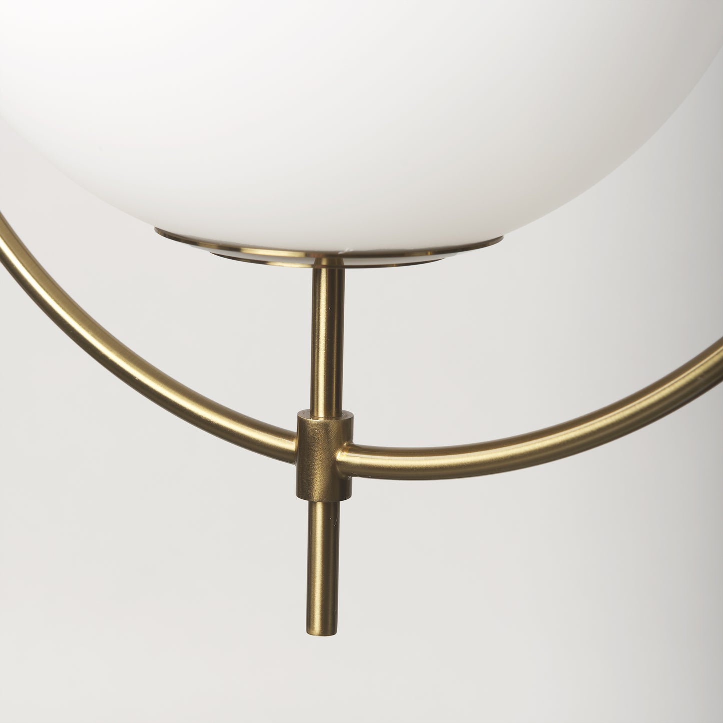 Farrah Frosted Glass Globe w/ Gold Metal Pendant Light