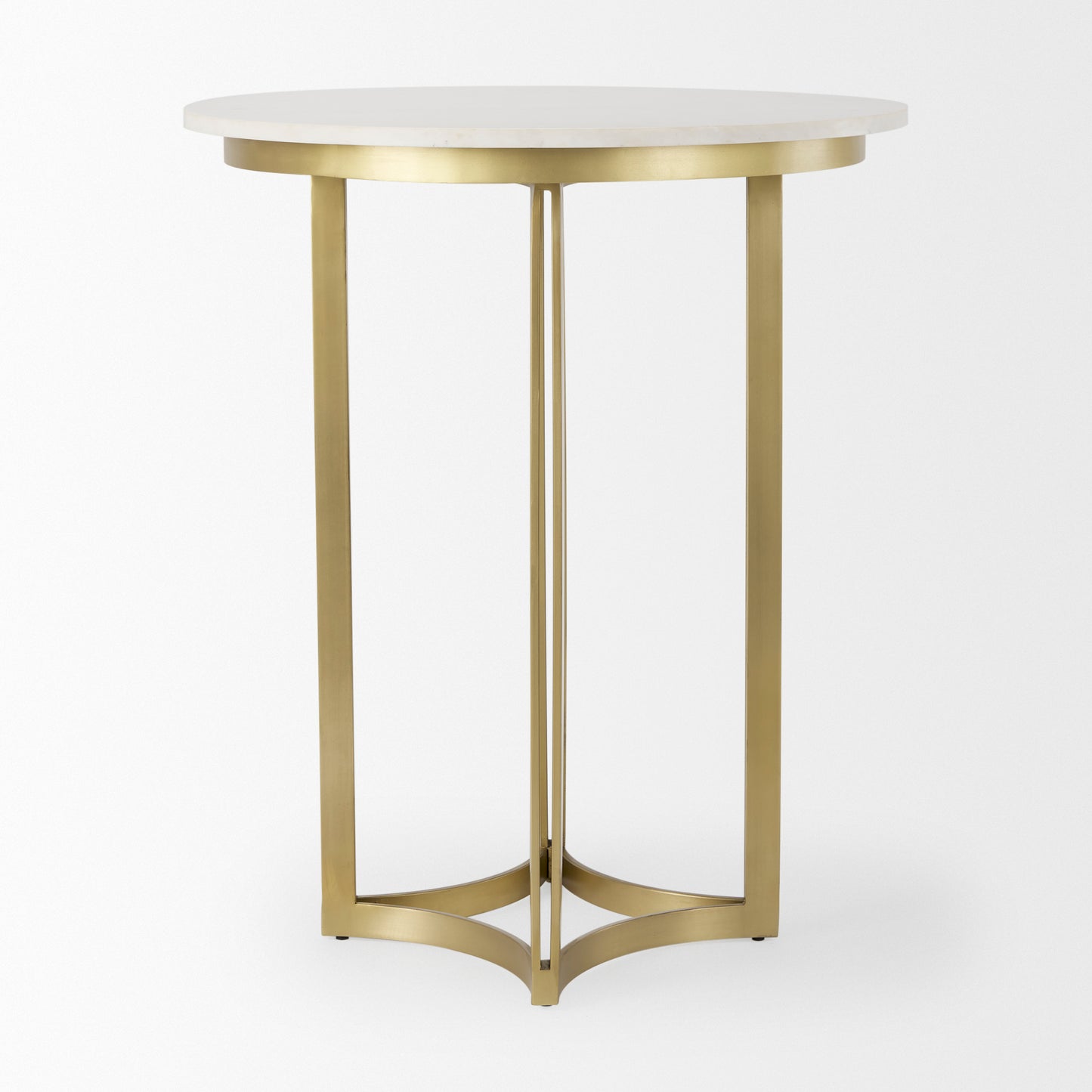 Tanner Bistro Table Whte Marble | Matte Gold - dining-table