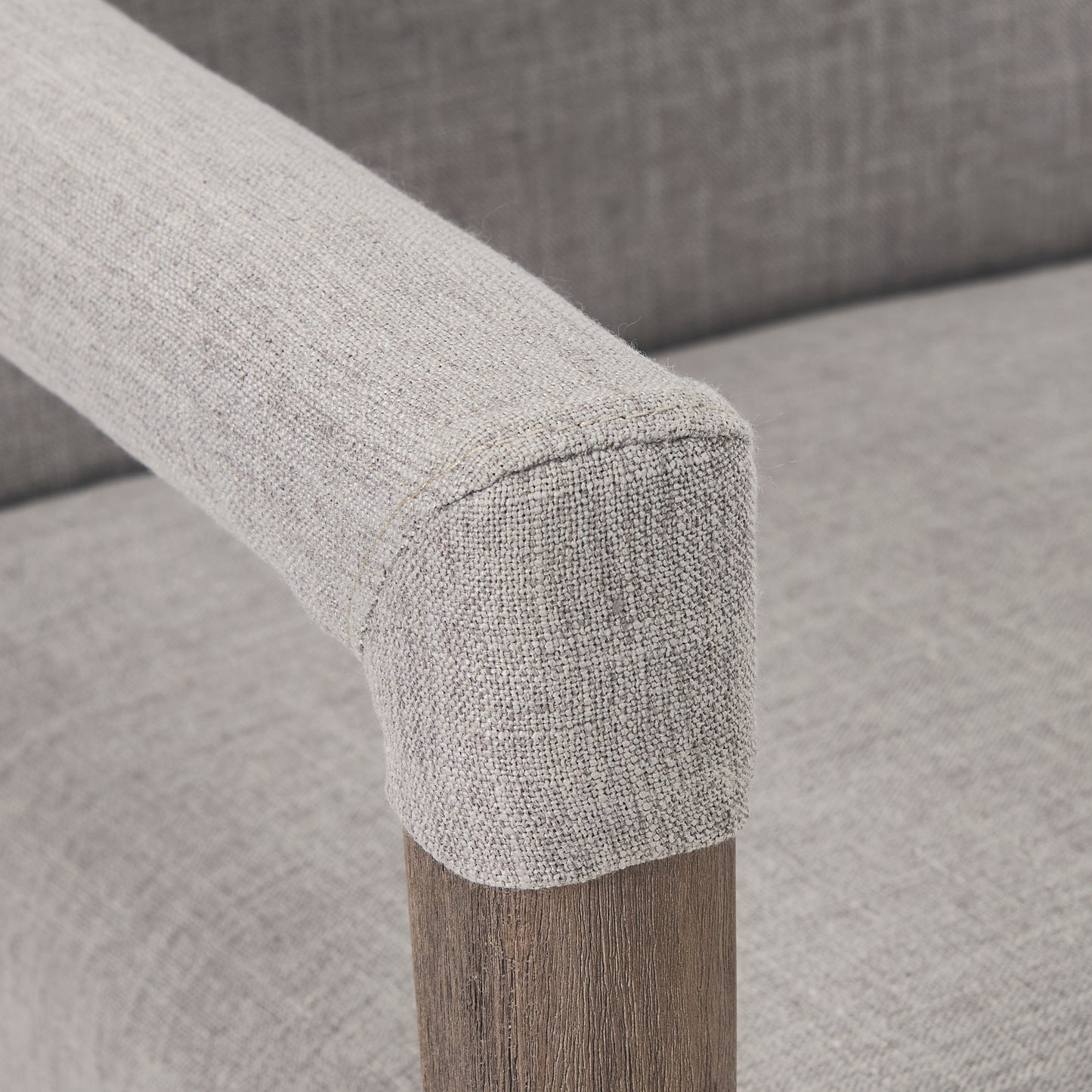 Palisades Dining Chair Gray | Brown Wood | Armed - dining-chairs