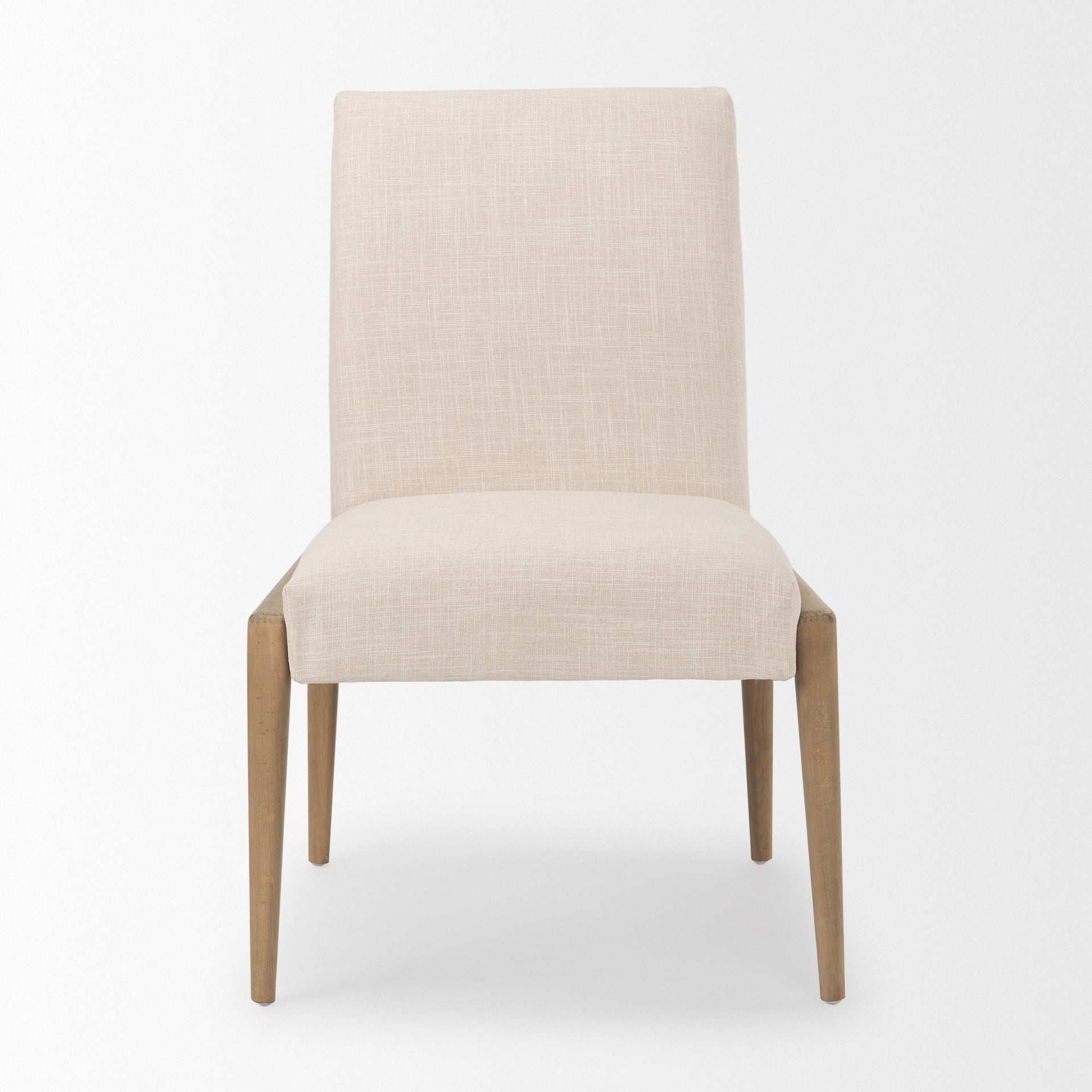 Palisades Dining Chair Cream | Light Brown Wood - dining-chairs