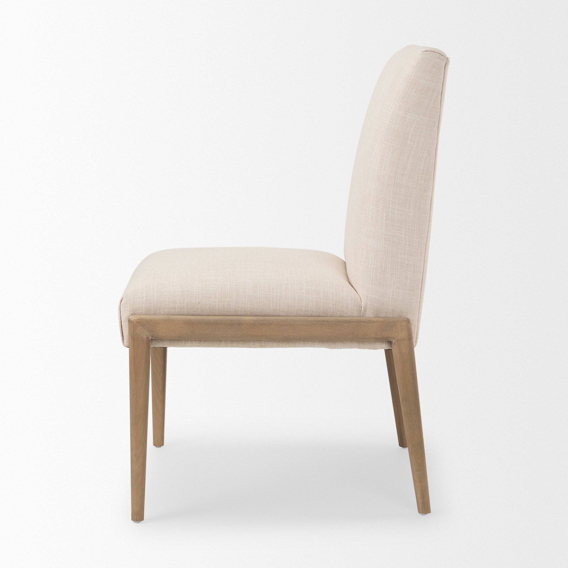 Palisades Dining Chair Cream | Light Brown Wood - dining-chairs