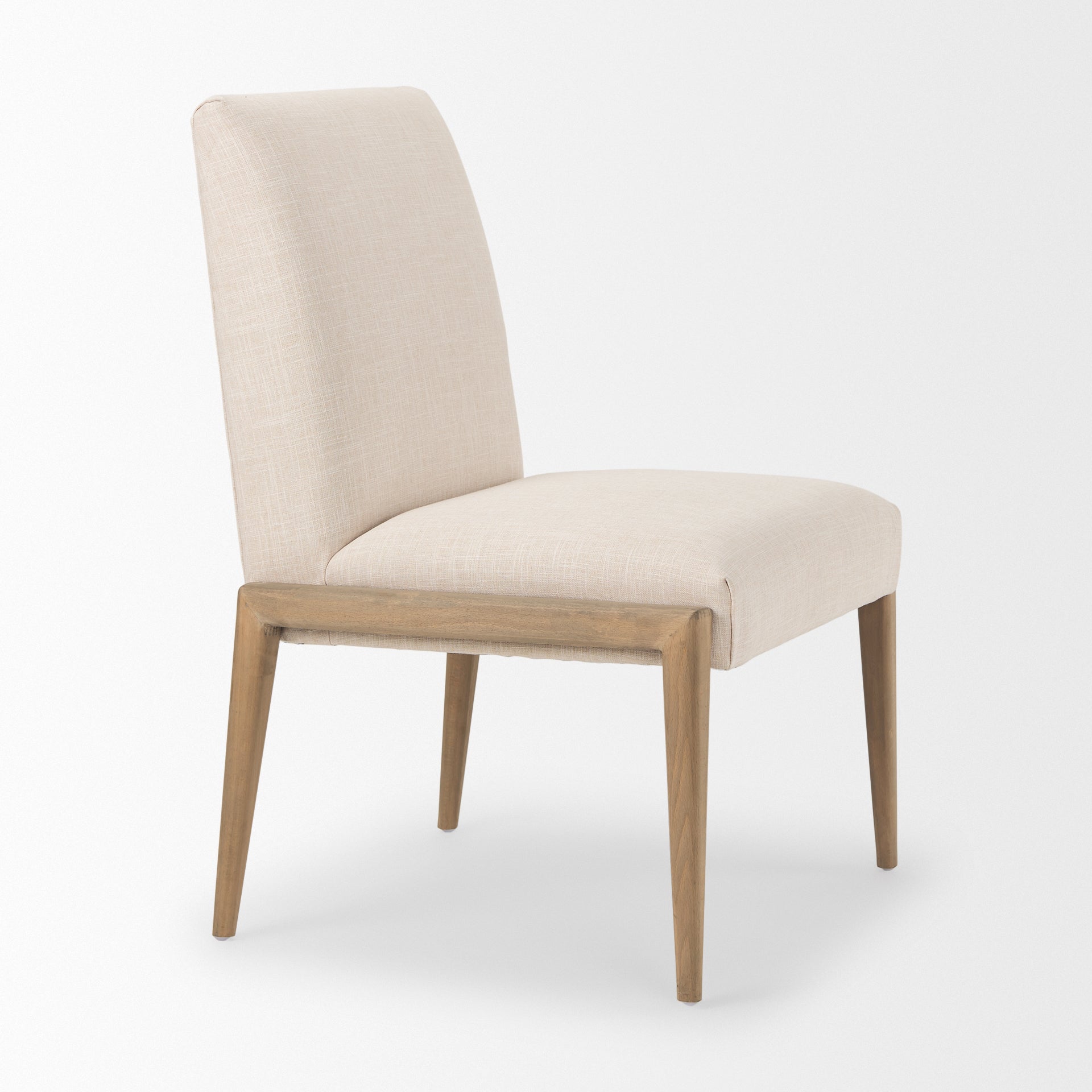 Palisades Dining Chair Cream | Light Brown Wood - dining-chairs
