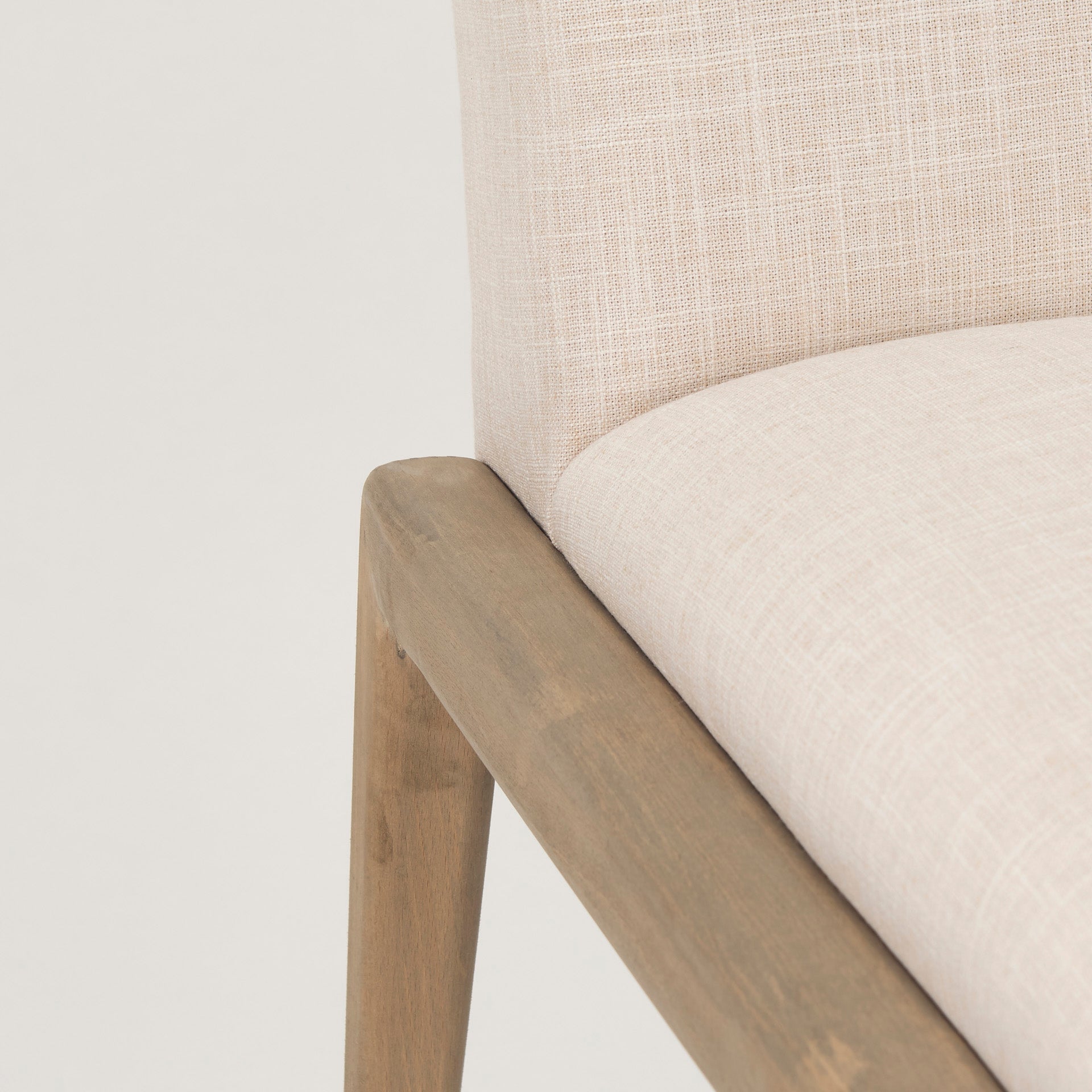 Palisades Dining Chair Cream | Light Brown Wood - dining-chairs