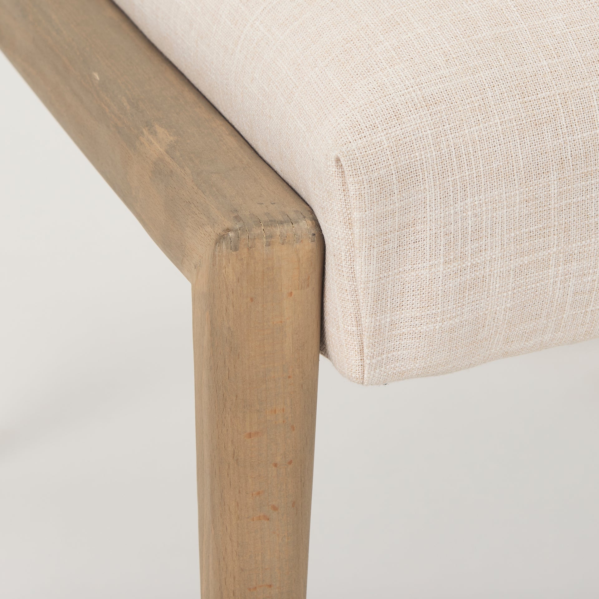 Palisades Dining Chair Cream | Light Brown Wood - dining-chairs