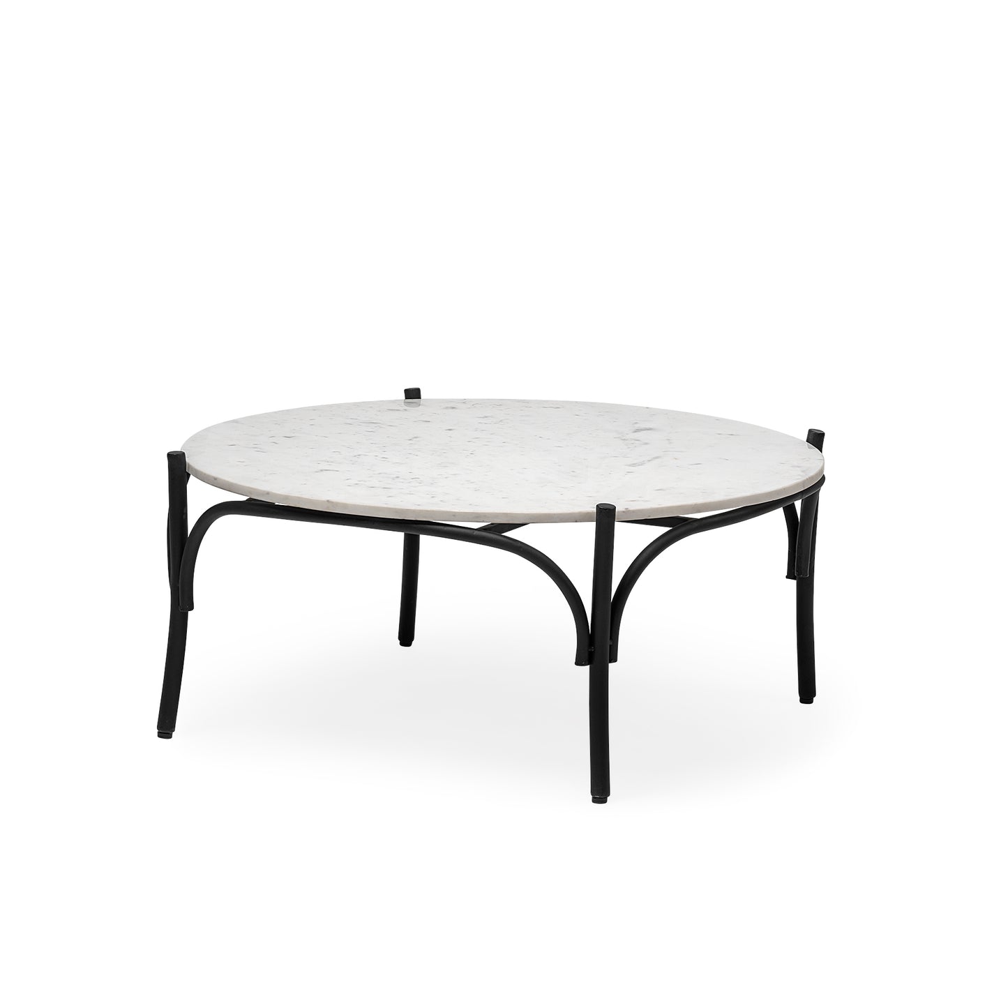 Etienne Coffee Table White Marble | Black Metal - coffee-tables