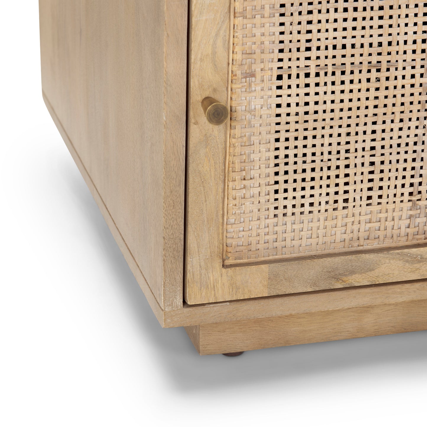 Grier Light Brown Wood w/ Cane End Table