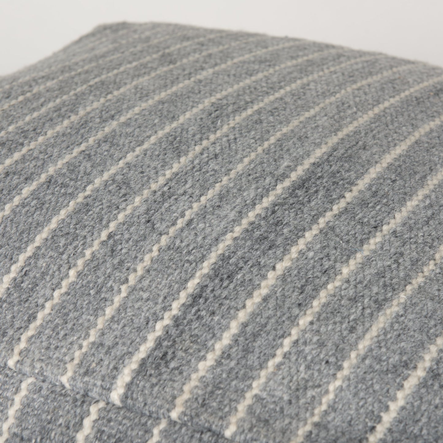 Kensie Pouf Blue | Stripes | 22 - poufs
