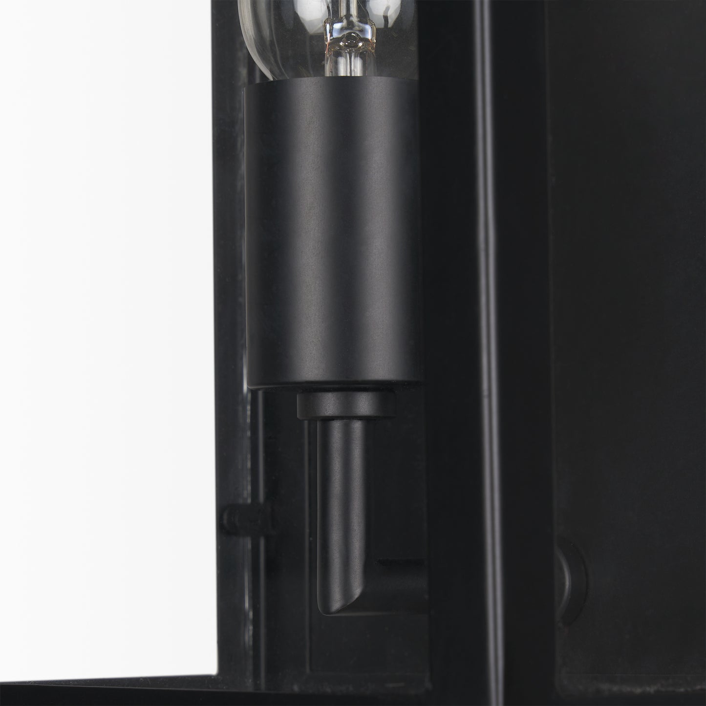 Cairn Matte Black Metal w/ Glass 1-Light Wall Sconce