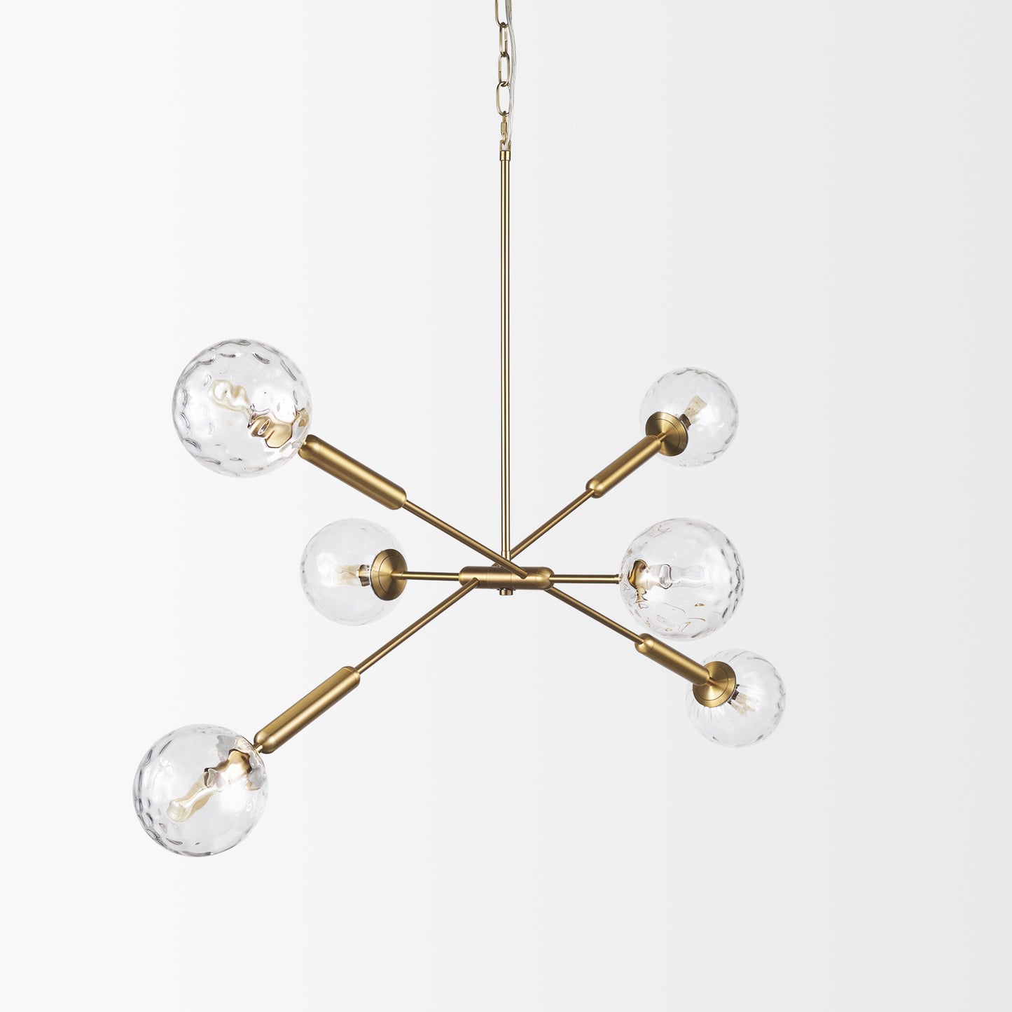 Britton Chandelier Gold Metal | Clear Glass - chandeliers